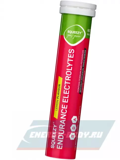  SQUEEZY Endurance electrolytes 20 таблеток, Лимон