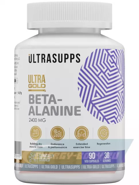  UltraSupps Ultra Gold Beta Alanine 90 капсул