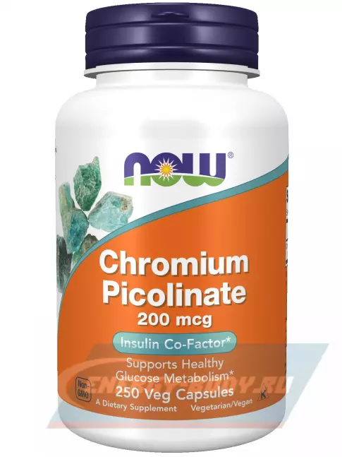 Минералы NOW FOODS Chromium Picolinate 200 mcg 250 капсул