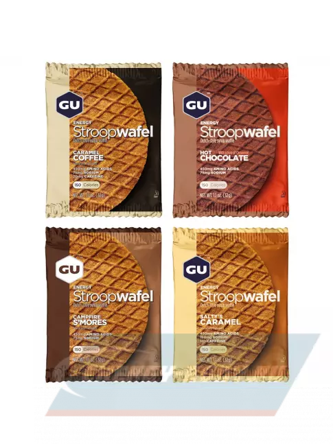 Батончик энергетический GU ENERGY 1x4 GU ENERGY STROOPWAFEL 4 x 32 г, Микс