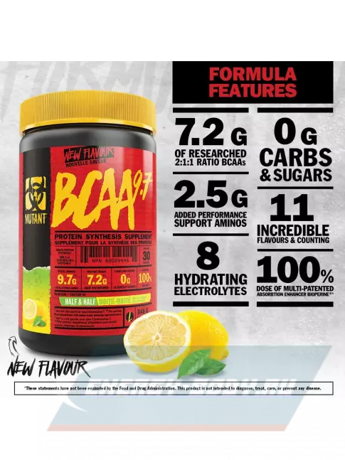 ВСАА Mutant Mutant BCAA 9.7 2:1:1 1044 г, Голубая малина