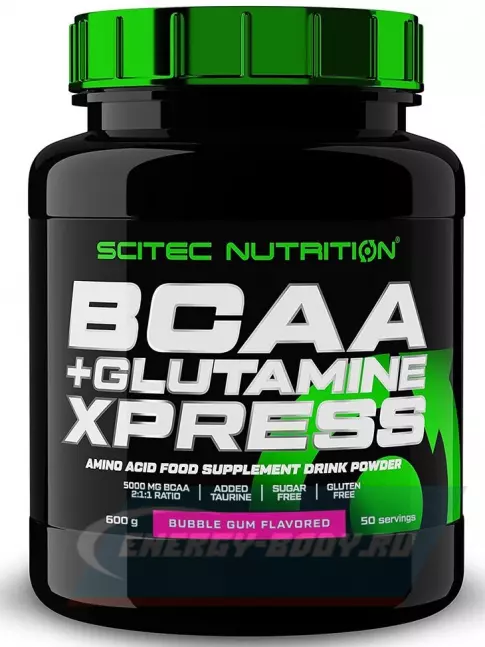 ВСАА Scitec Nutrition BCAA + Glutamine Xpress 2:1:1 600 г, Фруктовый бабл гам