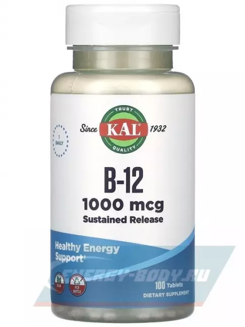  KAL B-12 Sustained Release 1000 mcg 100 таблеток