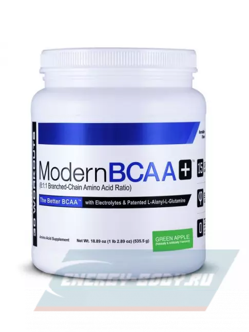 ВСАА MODERN SPORTS NUTRITION Modern BCAA 8:1:1 Plus + 535.5 г, Зеленое яблоко