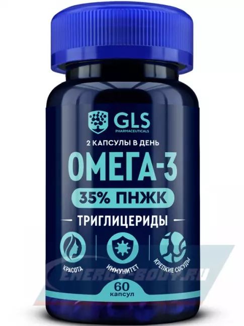 Omega 3 GLS pharmaceuticals Омега-3 Триглицеридная 35% ПНЖК 60 капсул
