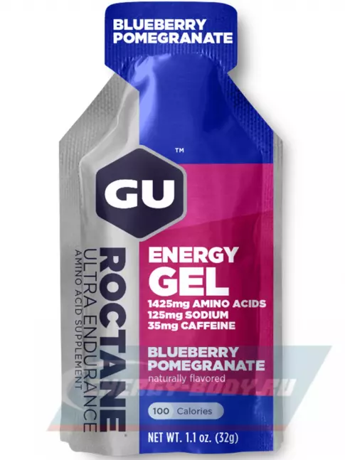 Энергетический гель GU ENERGY GU ROCTANE Energy Gel 35mg caffeine 32 г, Черника-Гранат