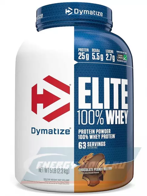  Dymatize Elite Whey 100% 2300 г, Шоколадовое арахисовое масло