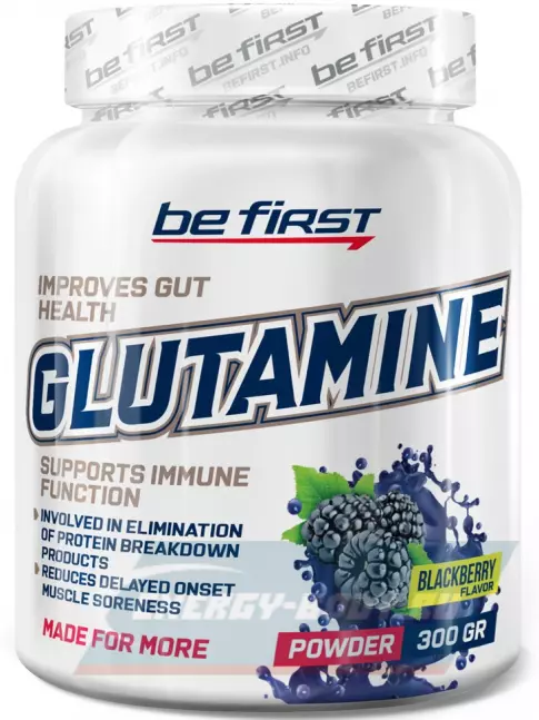 Глютамин Be First Glutamine Powder 300 г, Ежевика