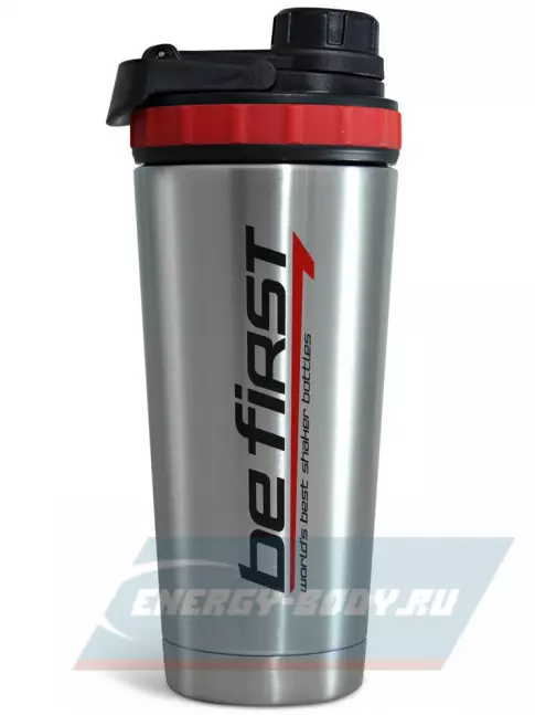  Be First Металлический шейкер 600 мл с ДВОЙНОЙ стенкой и с сеткой (TS 11106-steel-double) Серебристый