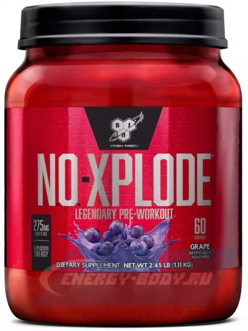 Предтерник BSN NO-XPLODE 3.0 New 1110 г, Виноград