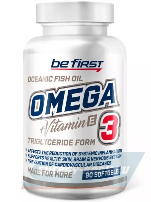 Omega 3 Be First Omega-3 + витамин Е (омега-3 35% ПНЖК + витамин Е) 90 капсул