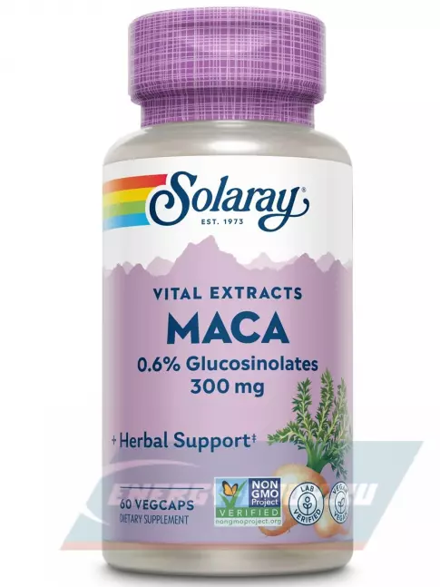  Solaray Maca Extract 300 mg 60 вегетарианских капсул