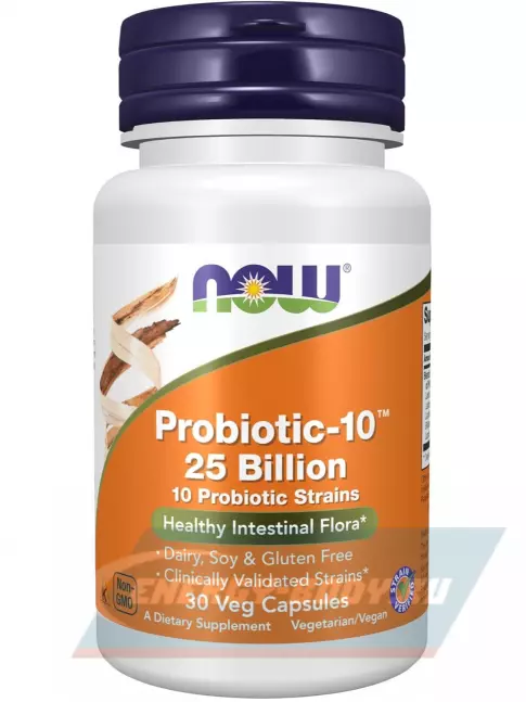  NOW FOODS Probiotic-10 25 Billion 30 веган капсул