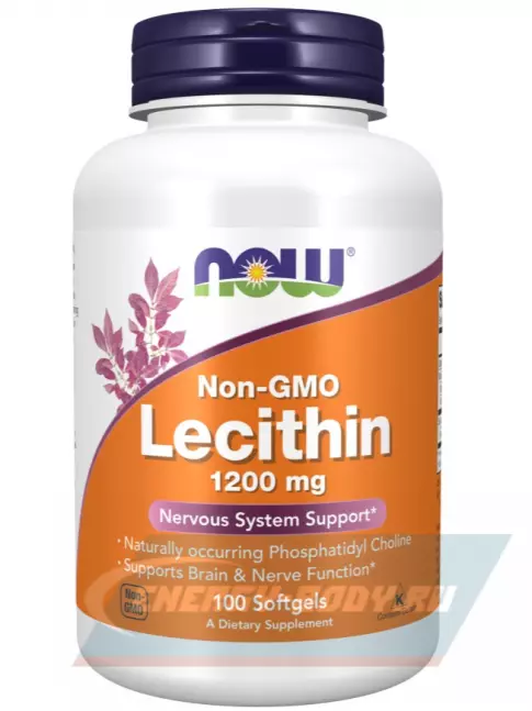  NOW FOODS Lecithin - Лецитин 1200 мг 100 капсул