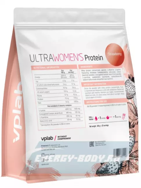  VP Laboratory Ultra Women`s Protein 500 г, Клубника
