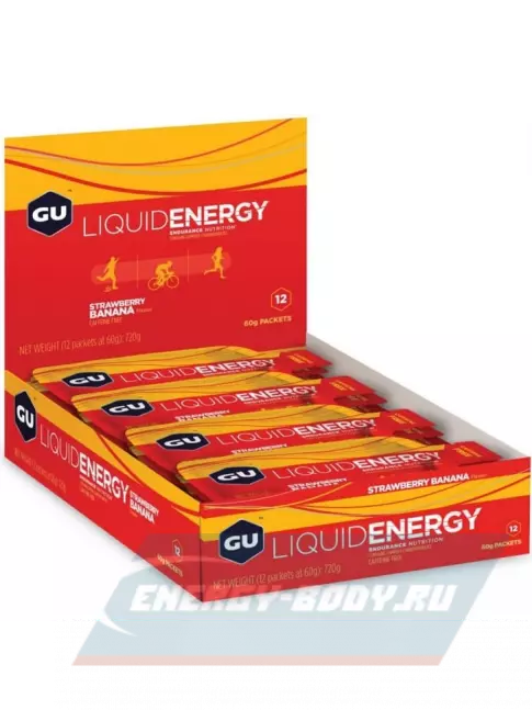 Энергетический гель GU Energy Labs GU Liquid Enegry Gel no caffeine 12 x 60 г, Клубника-банан Энергетический гель GU Energy Labs GU Liquid Enegry Gel no caffeine 12 x 60 г, Клубника-банан