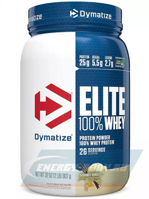  Dymatize Elite Whey 100% 907 г, Ваниль
