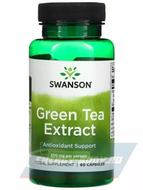  Swanson Green Tea Extract 500 mg 60 капсул