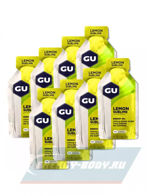 Энергетический гель GU ENERGY GU Original Energy Gel no caffeine 8 x 32 г, Чистый лимон