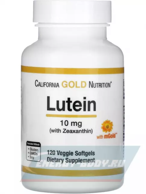  California Gold Nutrition Lutein with Zeaxanthin 10 mg 120 веган капсул