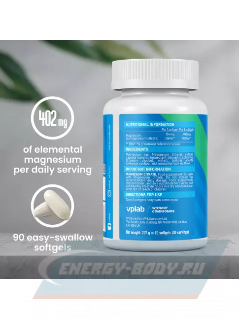  VP Laboratory Magnesium Citrate 90 капсулы