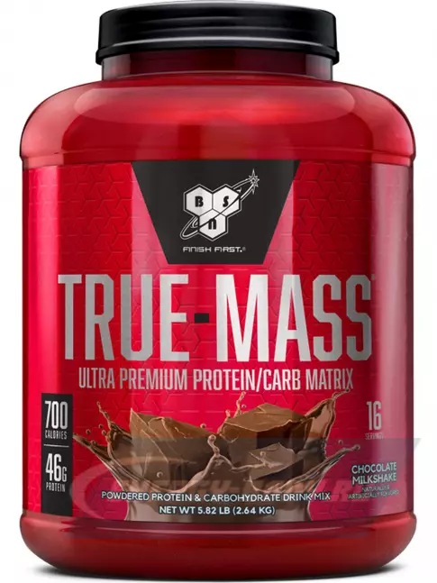 Гейнер BSN True Mass 2640 г, Шоколадный молочный коктейль