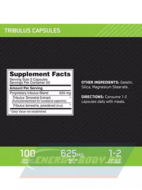  Optimum Nutrition Tribulus Terrestris 625 мг 100 капсул