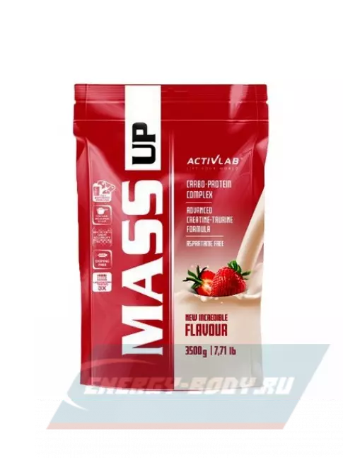 Гейнер ActivLab Mass UP 3500 гр, Клубника