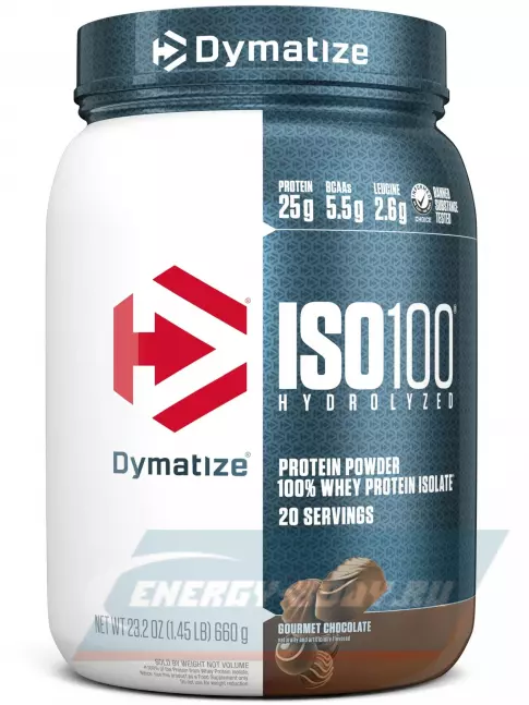  Dymatize ISO100 Hydrolyzed 650 г, Изысканный шоколад