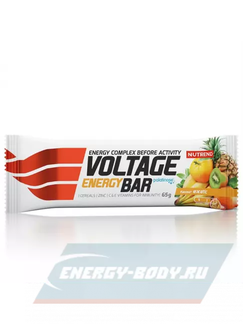 Батончик энергетический NUTREND Voltage Energy bar 3 x 65 г, Экзотик