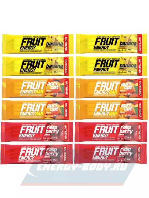 Батончик энергетический NUTREND FRUIT ENERGY BAR 12 x 35г, Mix