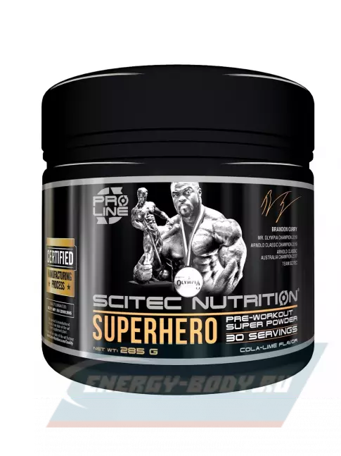 Предтерник Scitec Nutrition Superhero 285 г, Кола - Лайм