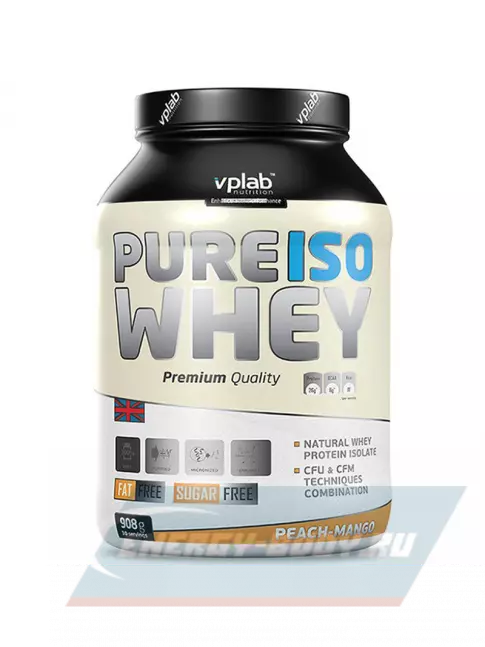  VP Laboratory PURE ISO WHEY 908 гр, Персик-Манго