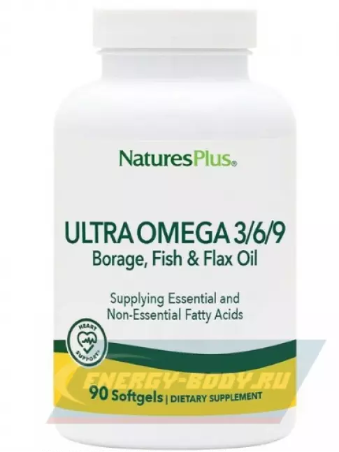 Omega 3 NaturesPlus Ultra Omega 3-6-9 1200 mg 90 гелевых капсул