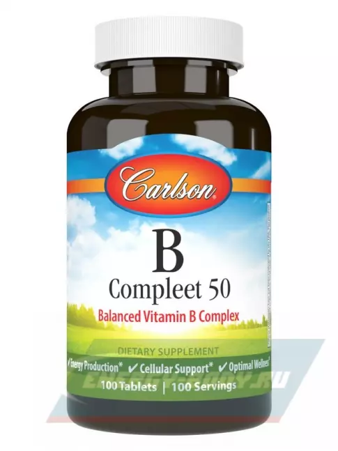  Carlson Labs B-Compleet-50 100 таблеток