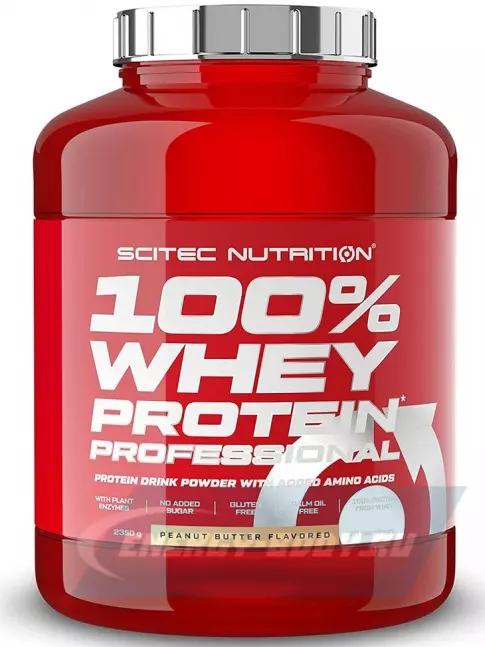  Scitec Nutrition 100% Whey Protein Professional 2350 г, Арахисовое масло