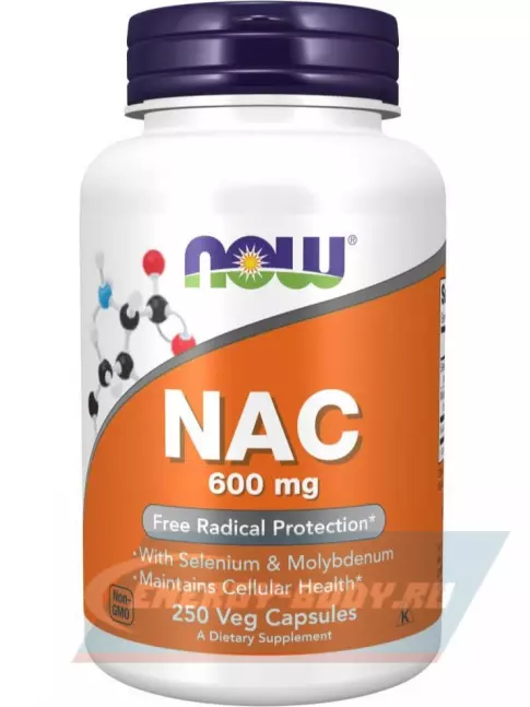 Аминокислотны NOW FOODS NAC-Acetyl Cysteine 600 mg 250 капсулы