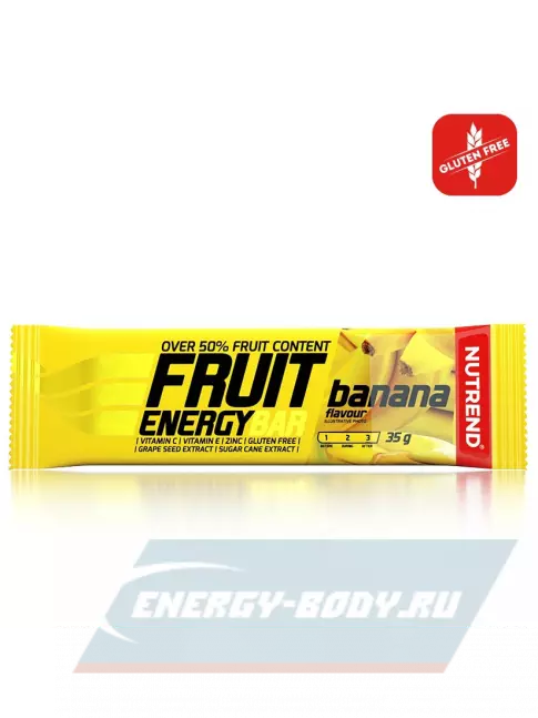 Батончик энергетический NUTREND FRUIT ENERGY BAR 35 г, Банан