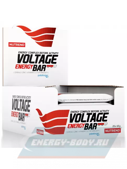 Батончик энергетический NUTREND Voltage Energy bar 25 x 65 г, Лесные ягоды