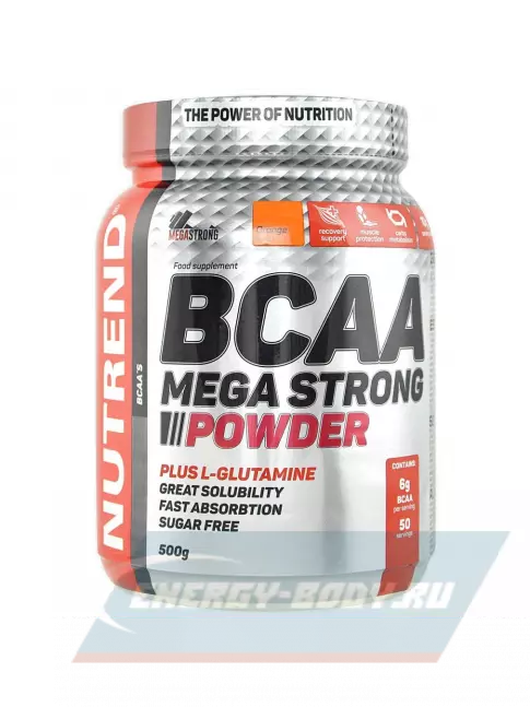 ВСАА NUTREND BCAA MEGA STRONG 4:1:1 500 г, Апельсин