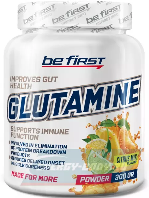 Глютамин Be First Glutamine Powder 300 г, Цитрусовый микс