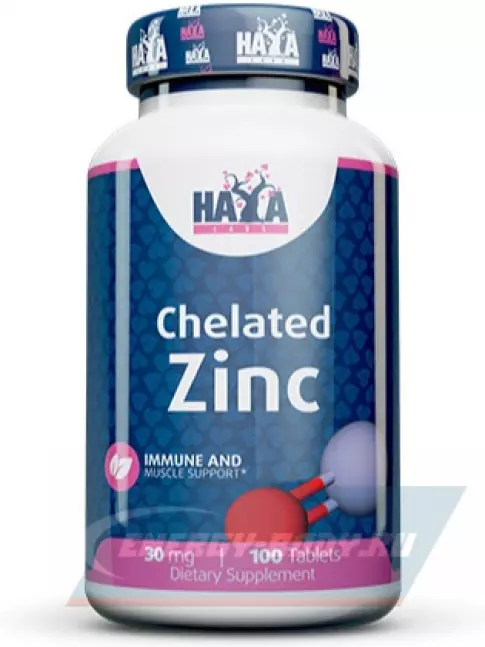 Haya Labs Chelated Zinc 30 mg 100 таблеток Haya Labs Chelated Zinc 30 mg 100 таблеток