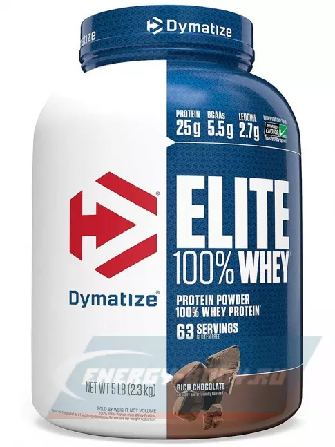  Dymatize Elite Whey 100% 2300 г, Шоколад