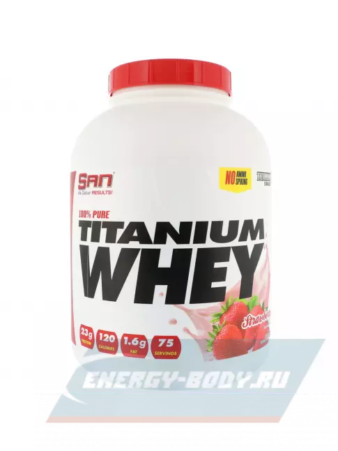  SAN 100% Pure Titanium Whey 2240 г, Клубника