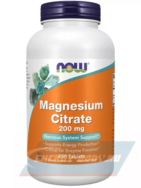  NOW FOODS Magnesium Citrate 200 mg 250 таблеток