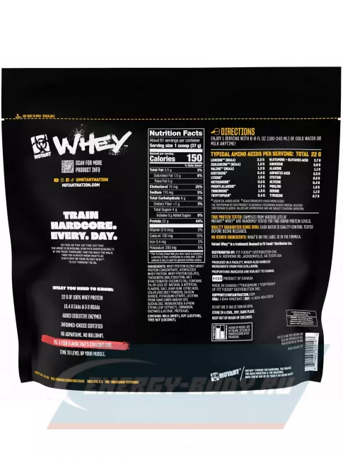Mutant Whey 2270 г, Клубничный крем Mutant Whey 2270 г, Клубничный крем