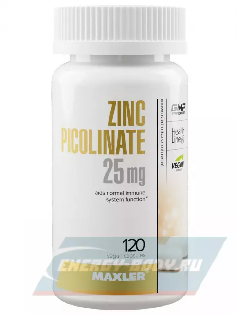  MAXLER Zinc Picolinate 25 мг 120 вегетарианских капсул
