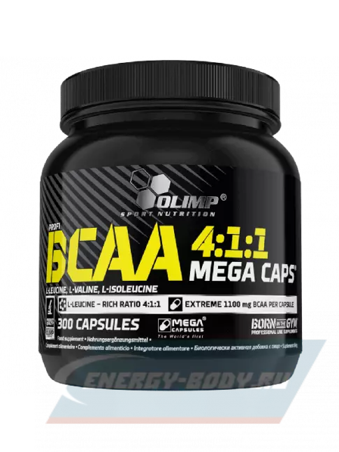 ВСАА OLIMP BCAA PROFI 4:1:1 MEGA CAPS 300 капсул, Нейтральный
