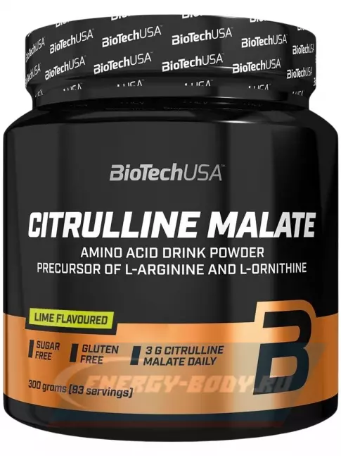  BioTechUSA Citrulline Malate 3000 mg 300 г, Лайм