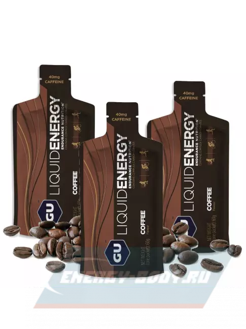 Энергетический гель GU ENERGY GU Liquid Enegry Gel 40mg caffeine 3 саше x 60 g, Кофе